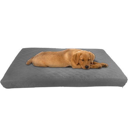 Pet Adobe Waterproof Memory Foam Pet Bed for Indoor/Outdoor Water Resistant and Washable Cover 36 in x 27 in Gray 673550DYF